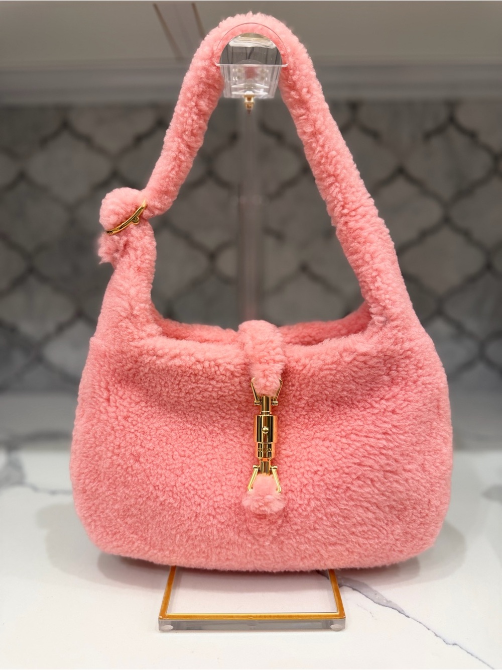 GUCCI Small Shearling Jackie 1961 Hobo